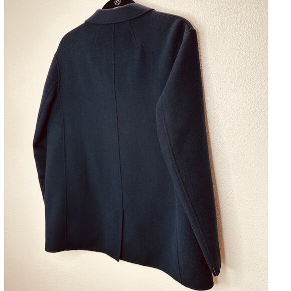 S MaxMara Cucio Amano Navy Angora Wool Blend 3-Button Blazer 12 - Picture 10 of 13